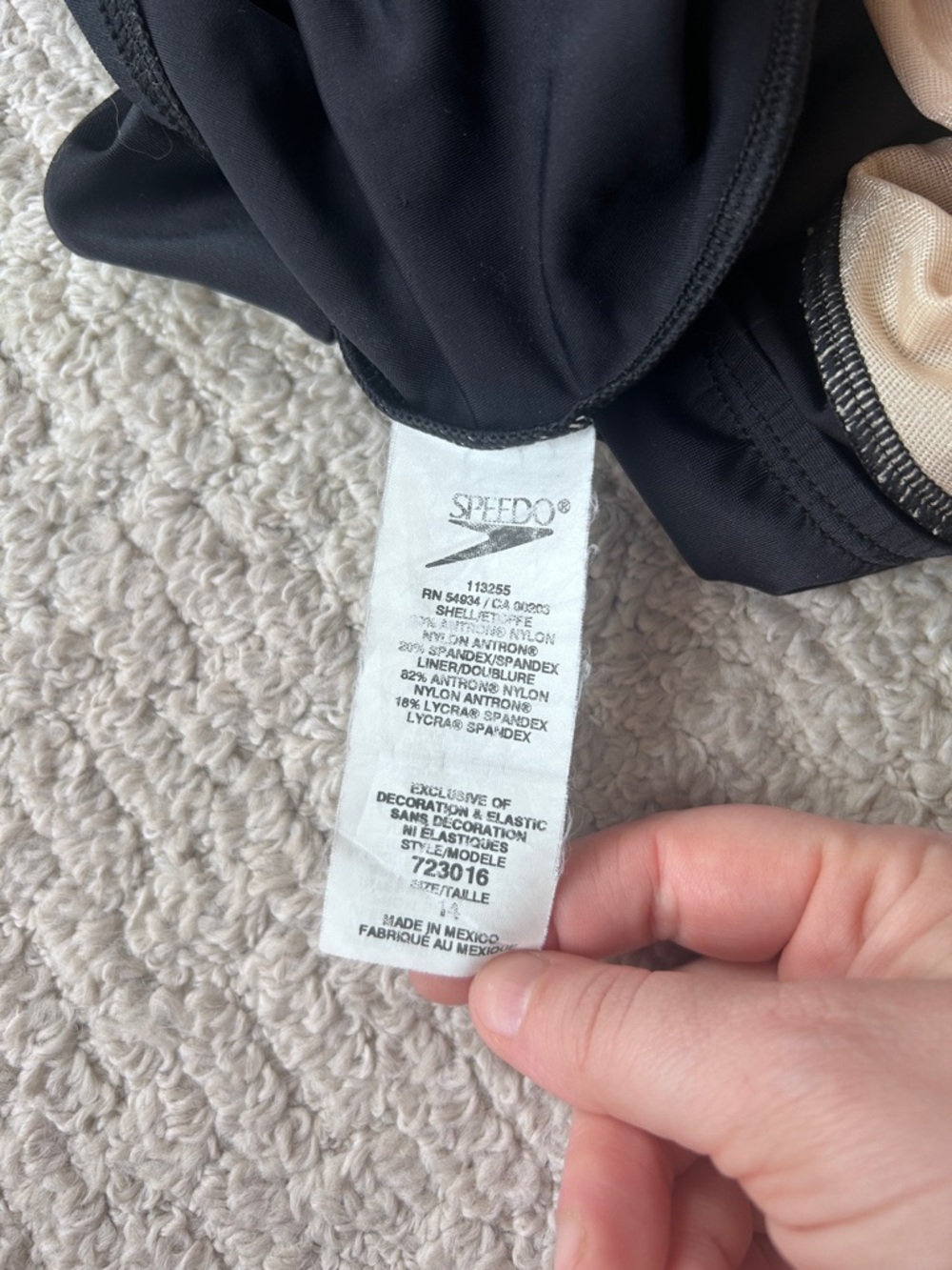 Speedo One Piece Swimsuit, sz 14 - Picture 7 of 8